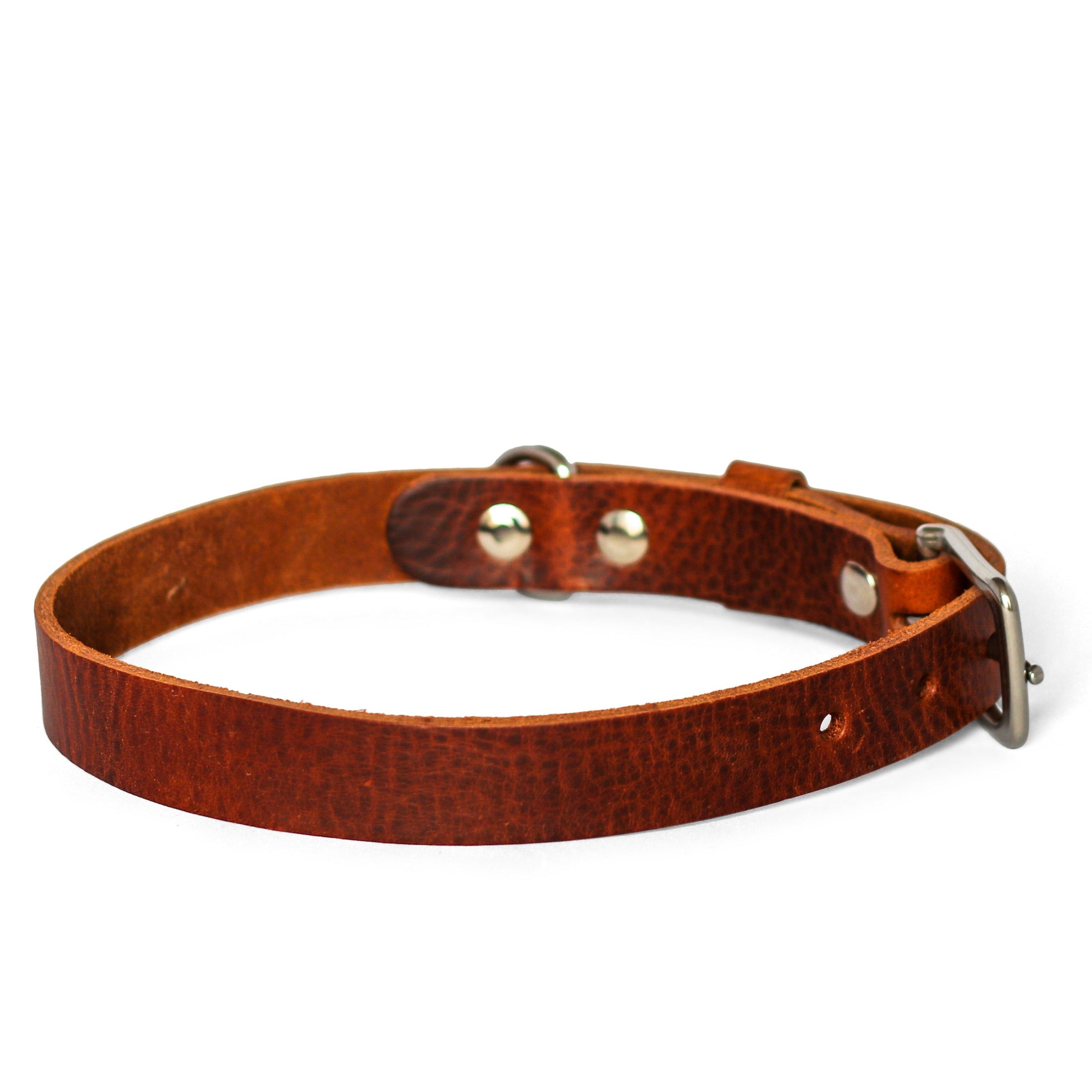 No Fuss Halsband Hond Leer Bruin - Cooper & Quint