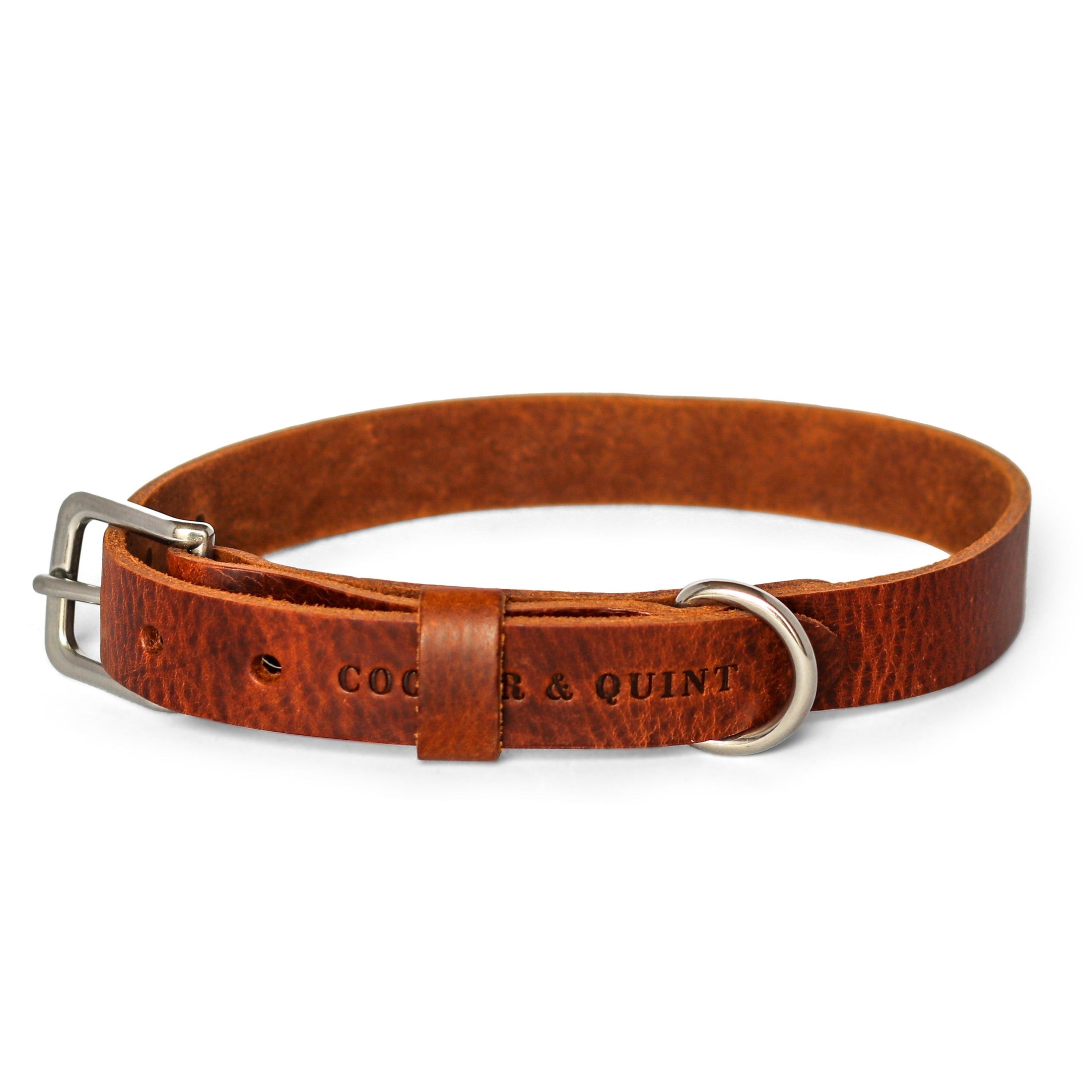 Fuss Bruin Halsband Hond Leer Bruin - Cooper & Quint