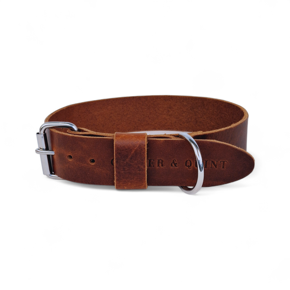 Brede Leren Halsband Bold Bruin | Bold Bruin - Cooper & Quint