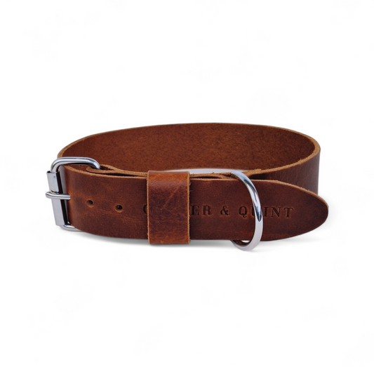 Brede Leren Halsband Bold Bruin | Bold Bruin - Cooper & Quint