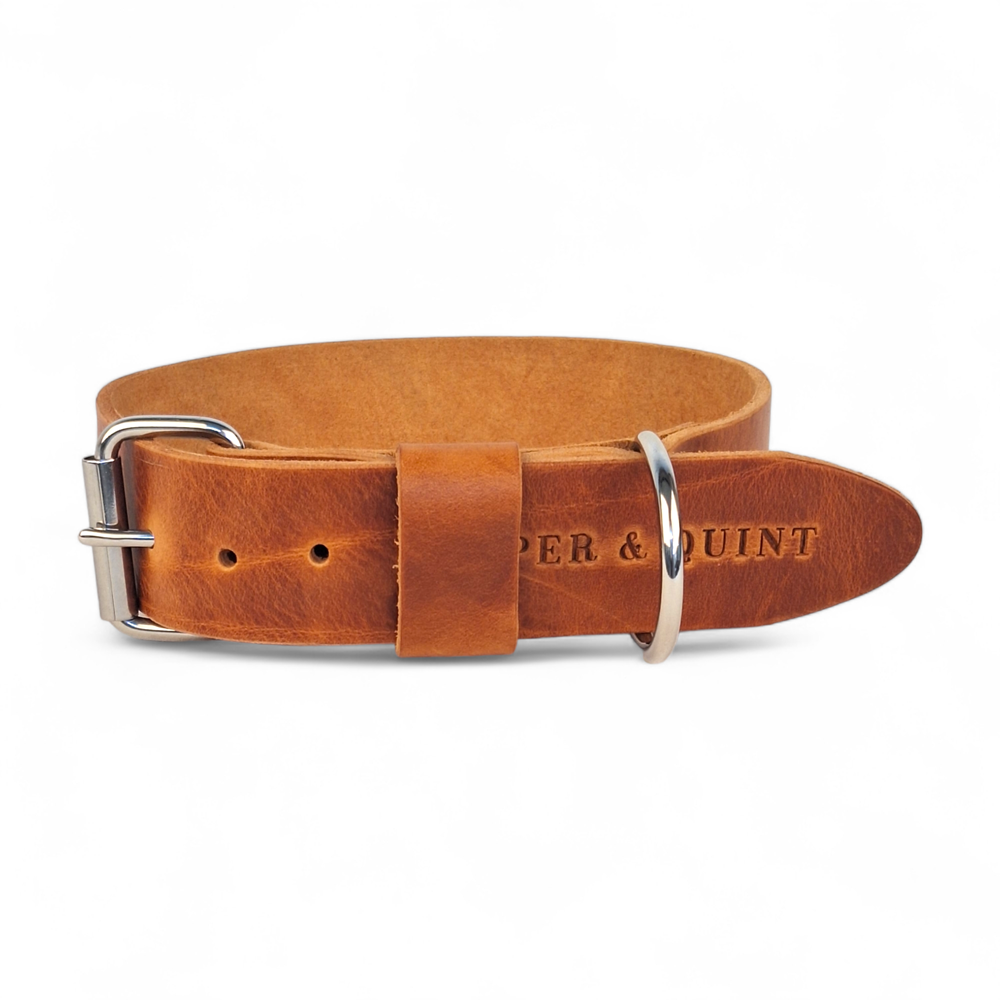 Brede Leren Halsband Bold Camel | Bold Camel - Cooper & Quint