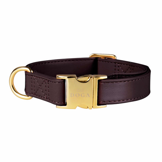 Hondenhalsband Bruin met goud
De DOGA hondenhalsband in Bruin met goud is een opvallende keuze voor jouw hond. Deze halsband is niet alleen stijlvol, maar ook duurzaam en diervriendelijk. GemaakDogawafwafHondenhalsband Bruin met goud