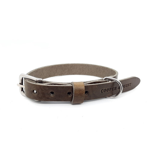 Fuss Stone Halsband Hond Leer Stone - Cooper & Quint