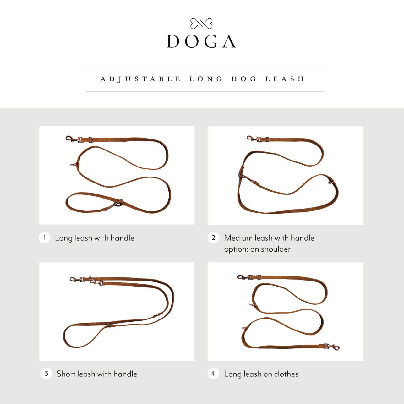 Hondenriem CognacDe hondenriem Cognac van DOGA is een luxe accessoire voor je hond. Gemaakt van hoogwaardig vegan suède leer, heeft deze riem een ​​trendy leerlook. De cognac kleur eDogawafwafHondenriem Cognac