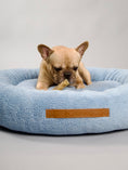 Afbeelding geladen in Galerij-viewer, LISE Round Dog Bed Blue
